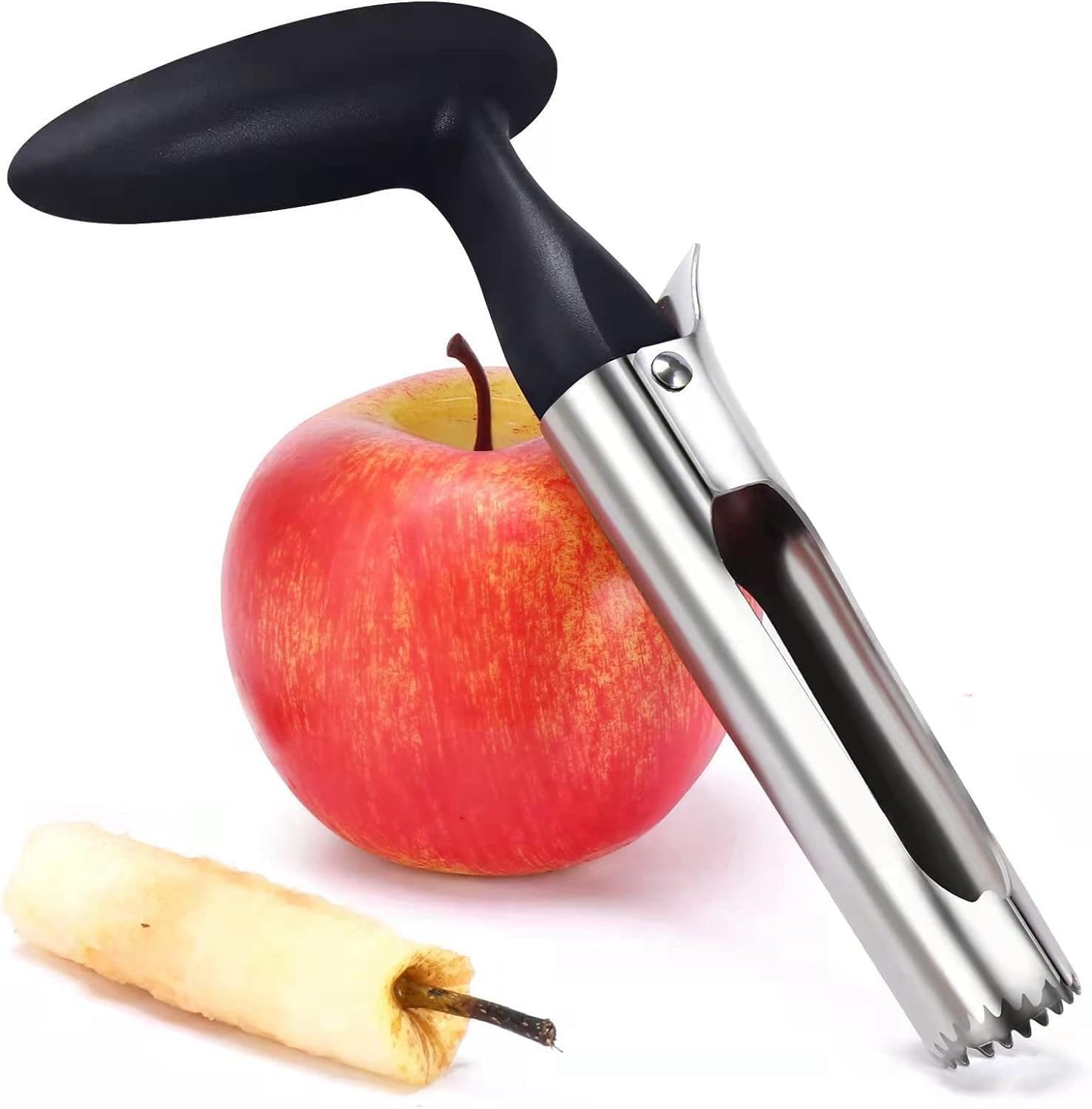 Xfopz Kitchen Premium Apple Corer Tool - Ultra Sharp, Stainless Steel, Serrated Blades for Easy Coring - Easy to Use & Clean, Durable Apple Corer Remover for Baking Apples (Black) (B0CVDYC5LJ) Amazon Price History, Amazon Price Tracker