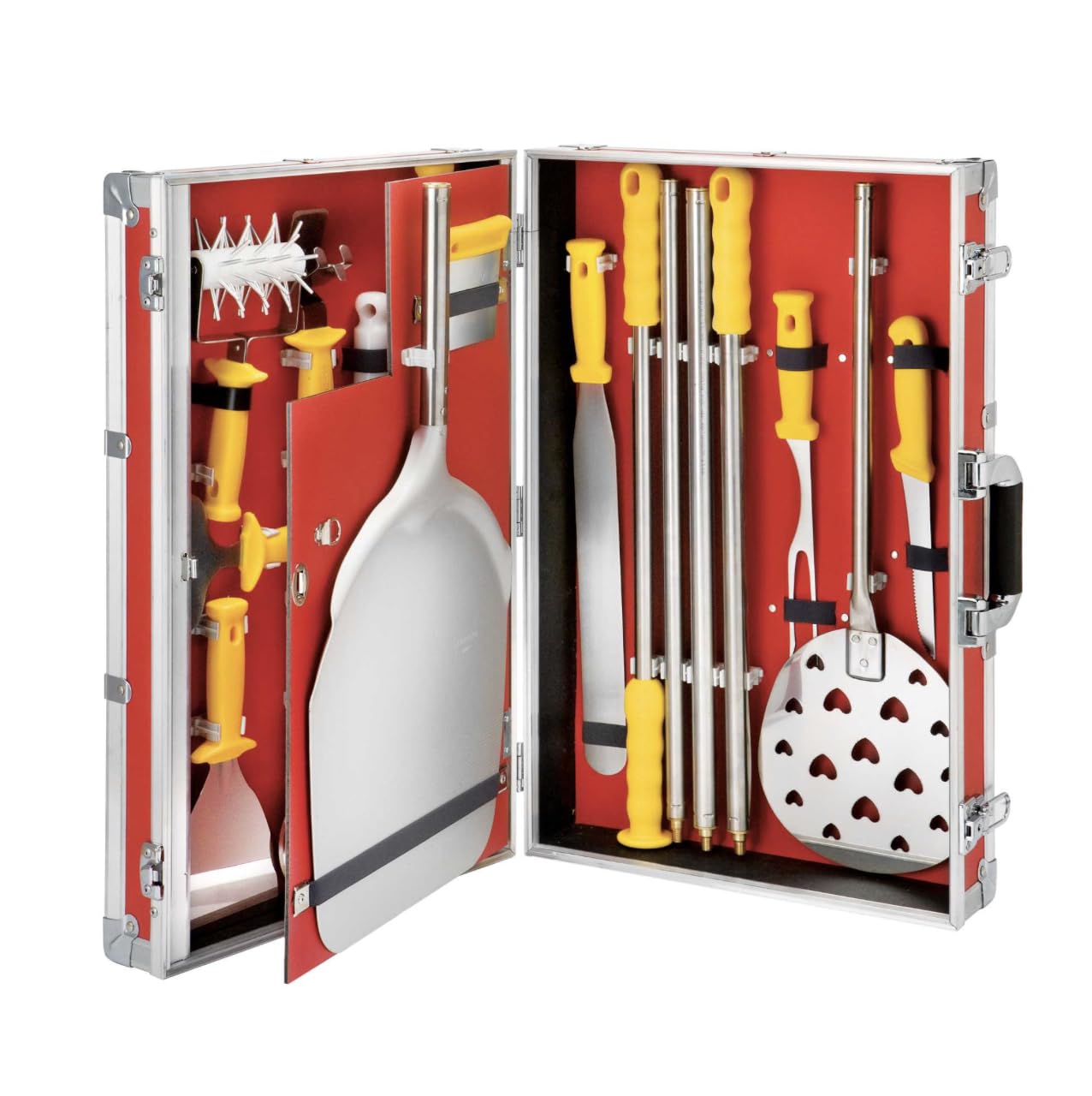 Valigetta pizzaiolo professionale cm. 62X40X16 completa con 14 attrezzi