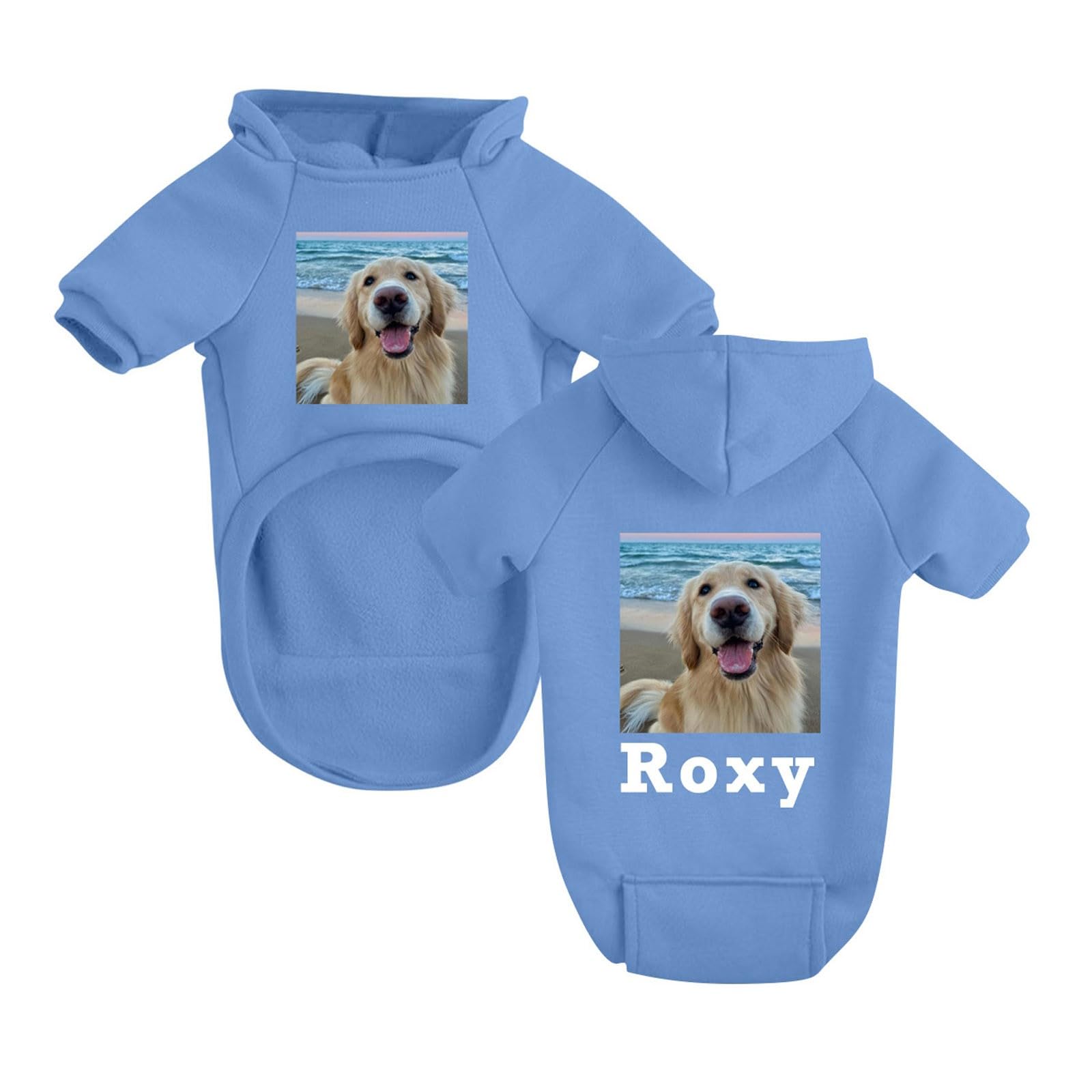 Custom Dog Hoodie with Name Photo,Custom Puppy Kitten Hoodie Sweatshirt Cute Pet Cat Winter Outfits Clothes
