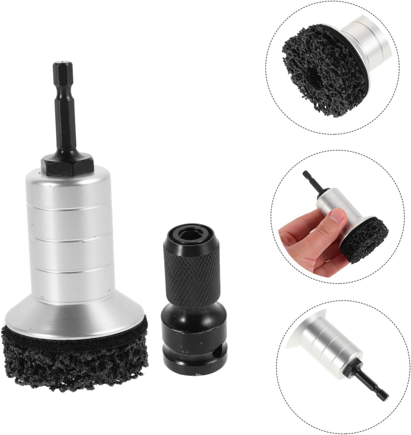Amosfun Wheel Hub Cleaner Tool Rust Removal Kit with Buffing Pads for and Truck Brake Disc Maintenance Multiuse Polisher for Wheel Studs and Surfaces