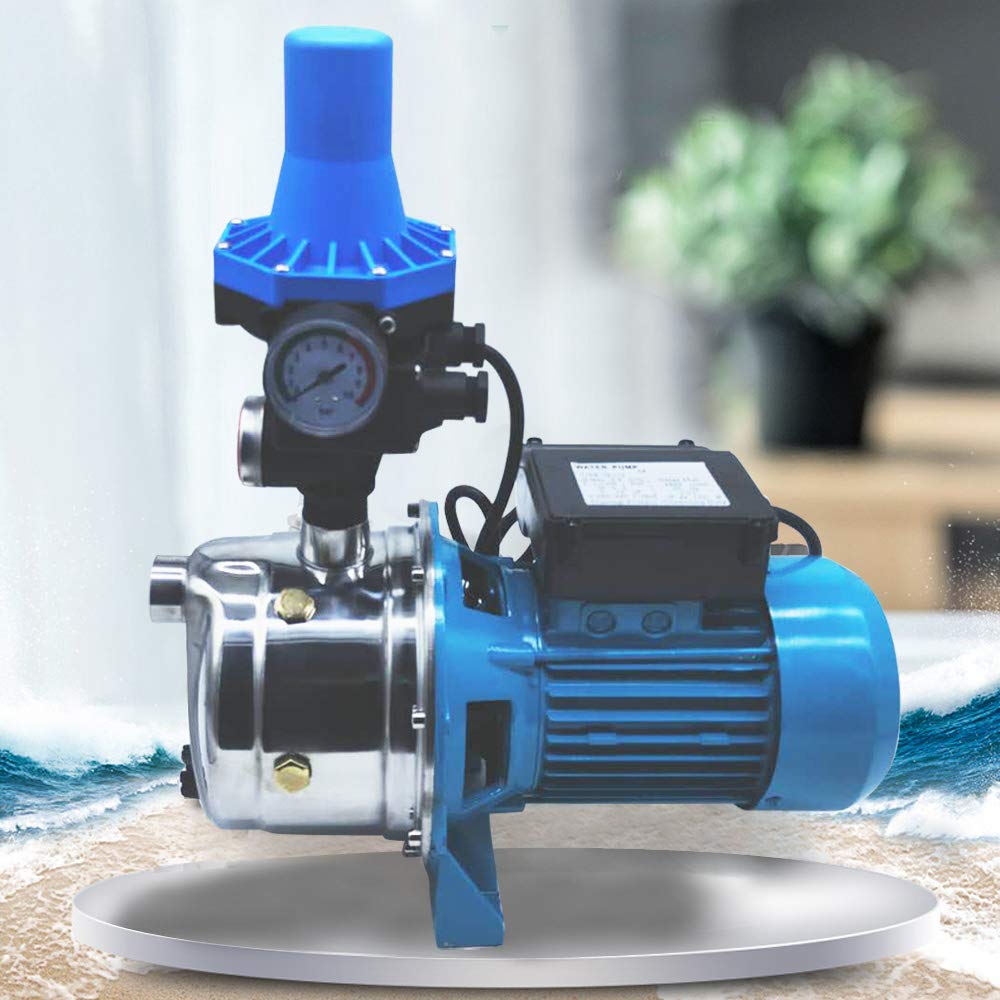 Pompe d'irrigation de jardin, pompe à eau en acier inoxydable, 5 bar, hauteur de refoulement de 45 m, pour l'approvisionnement en eau domestique