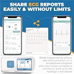 BEC portatif ECG moniteur - Moniteurs électrocardiographes en moins de 30 Secondes, pas besoin d'un smartphone, toutes les mesures sont faites sur l'appareil