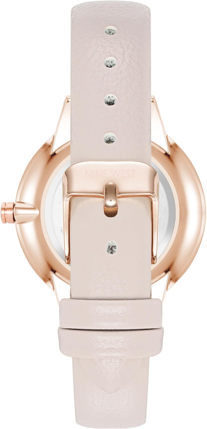 Nine West Women's Genuine Crystal Accented Strap Watch, NW/3184 - Image 3