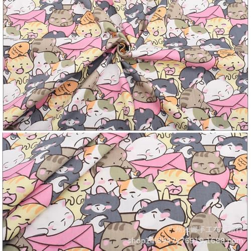 BrightGlow 8 Stück 25 * 20cm Baumwollstoff Stoffpakete 100% Baumwolle Quiltingstoff Bündel ZUN Nähen DIY Handwerk Patchwork Stoffe Baumwolltuch Quilting Stoffreste Katzen & Hunde