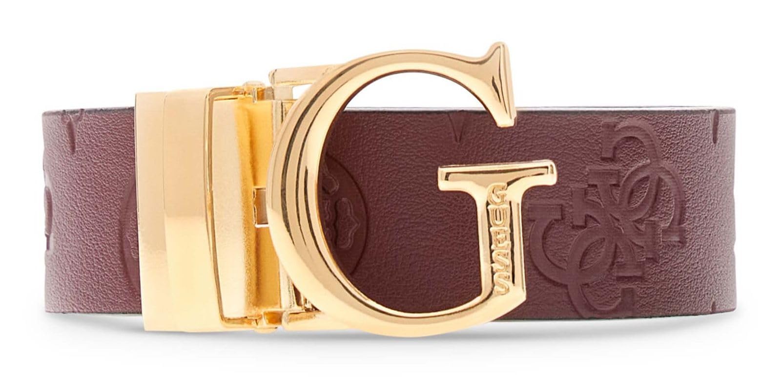 Guess Cintura Jena Adjustable And Reversible Pant Belt W95 Wine Multi Bordeaux Nero Accorciabile Reversibile-image