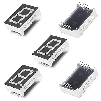 Othmro Common Cathode 10 Pin 2 Bit 7 Segment 2V 20mA 34 x 24 x 10.5mm Red LED Display Digital Tube 5pcs