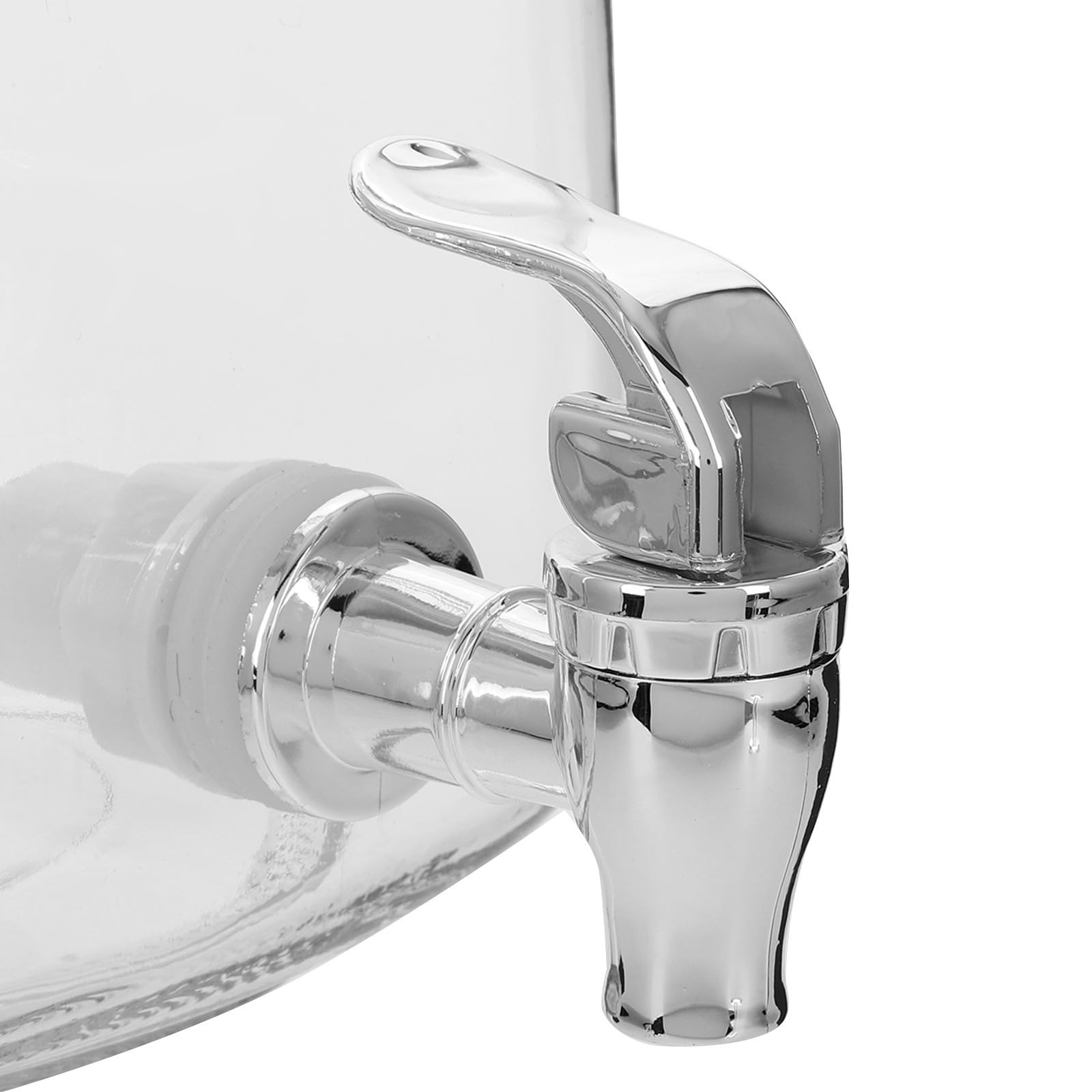 Tarro de Vidrio para Vino con Grifo, Capacidad 4, Boca Ancha