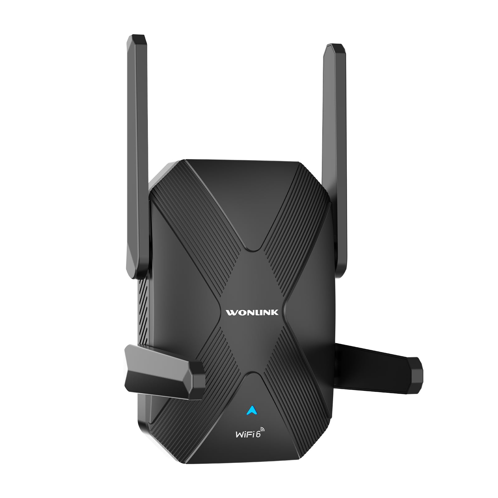 WiFi Repeater 6 WiFi Signal Amplifier, AX1500 Dual Band 5/2.4Ghz with 4 Antennas, Ethernet Port, WPS, Signal Indicator Light, WiFi Extender Support Repeater/Router/AP Mode,EU Plug