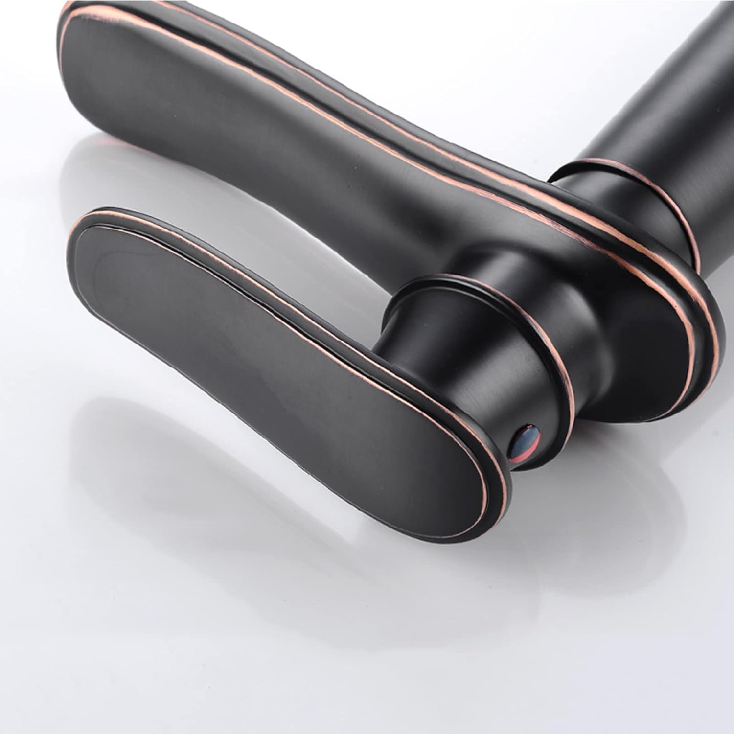 Vintage Bathroom Faucet, Brass Sink Faucet Bathroom, Sink Faucet Hot and Cold Mix Tap, Bathroom Sink Faucet Single Handle, Black Antique, High(Heigu,High)