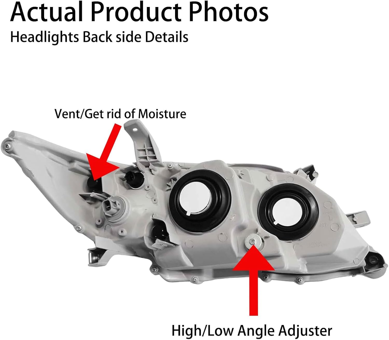 6PCS Headlights & Tail Lights Combo Assembly Set For 2010 2011 Toyota Camry LE XLE SE Hybrid 4-Door Sedan Headlamp taillights Black Housing Amber Reflector & Red Lens Brake Lamps Kit (LH&RH)