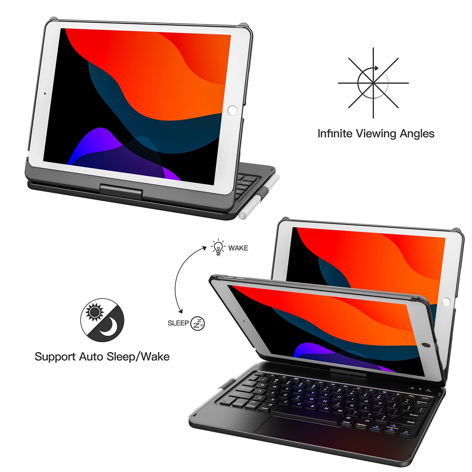 Amazon.co.jp: ZXA キーボードケース iPad 第9世代/第8世代/第7