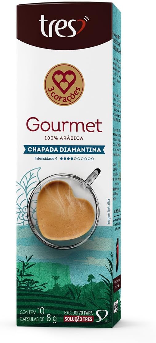 3 Corações Café Espresso Gourmet Chapada Diamantina TRES - 10 unid