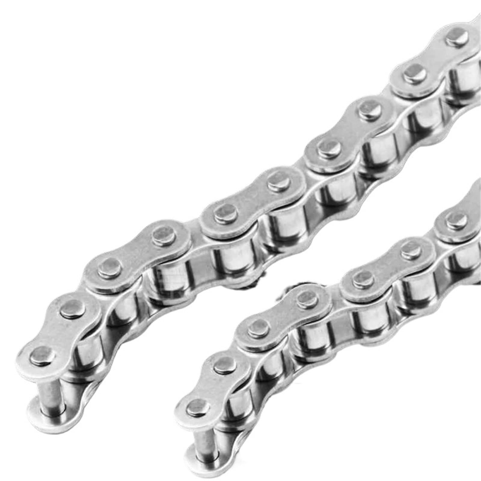 Rollenkette Aus Kohlenstoffstahl Einreihige Kette aus Edelstahl 304, 04C, 05B, 06B, 08B, 06C, 08A, 10A, 1/1,524 Meter, Antriebskette, Rollenkette, säure- und alkalibeständig(05B,1.524 Meter)