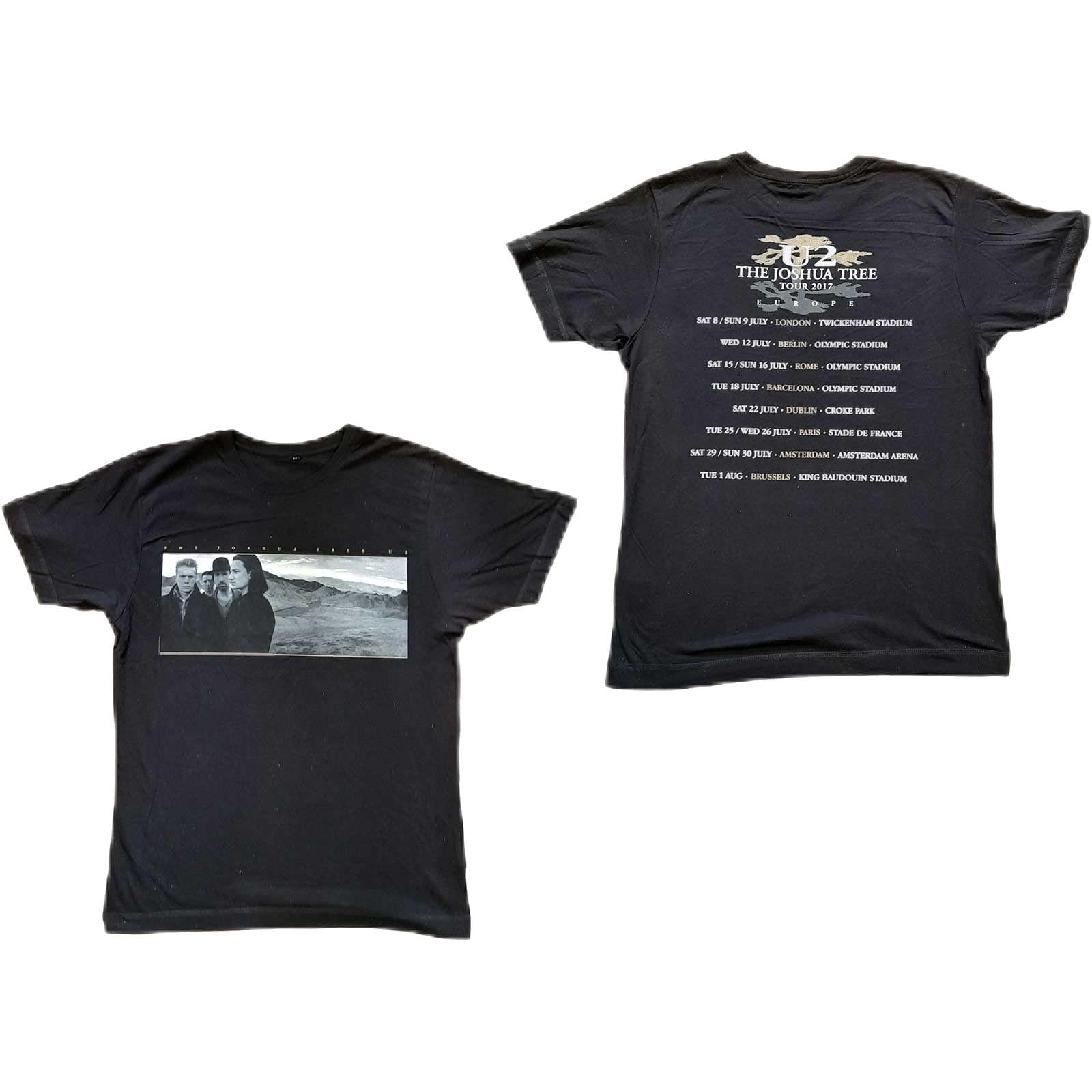Rock Off Officially Licensed Products Men's Black U2 Joshua Tree Photo Official Tee T-Shirt Unisex (Small)