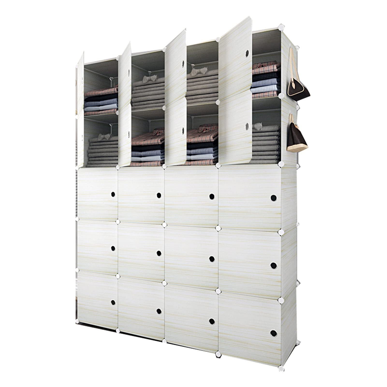 Organizer impilabile multistrato per armadio, resistente asta in acciaio inodore, soluzione per piccoli oggetti, perfetto per affittuari e piccoli spazi