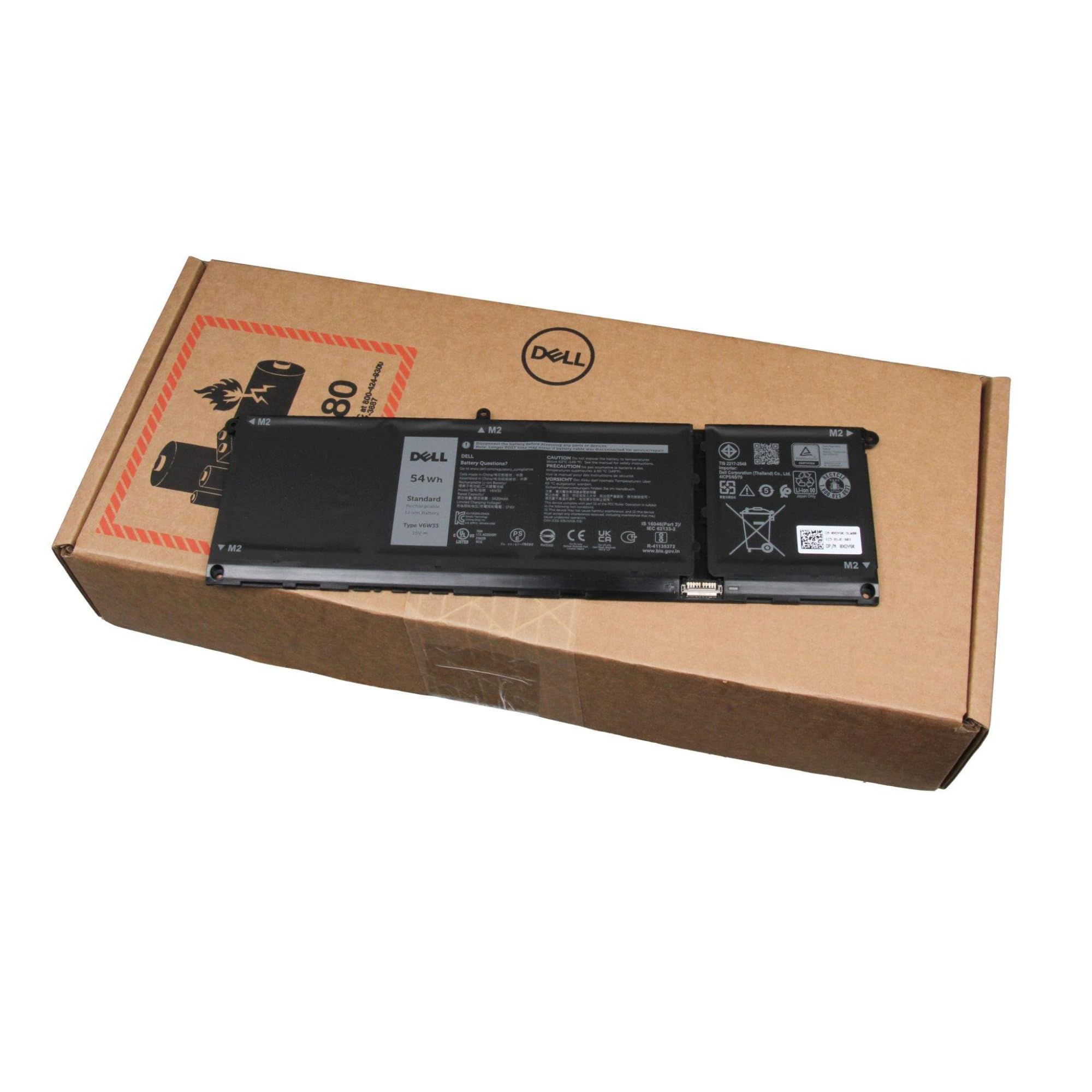 Dell - Laptop-Batterie - Lithium-Ionen - 3420 mAh - 54 Wh (V6W33)