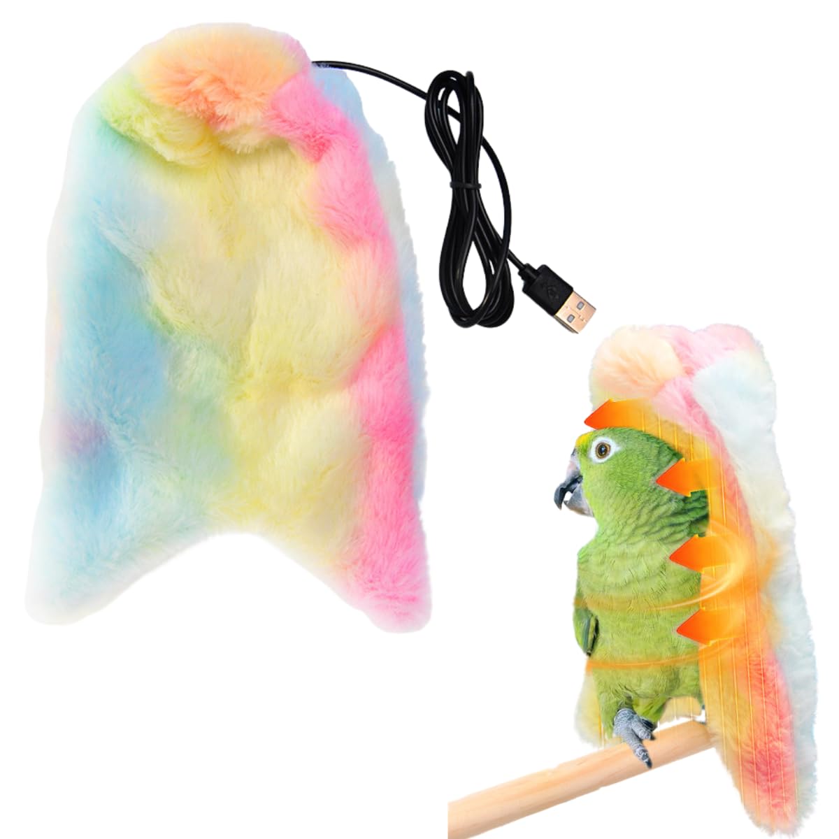 Couverture polaire auto-chauffante USB pour cage contre le froid des oiseaux