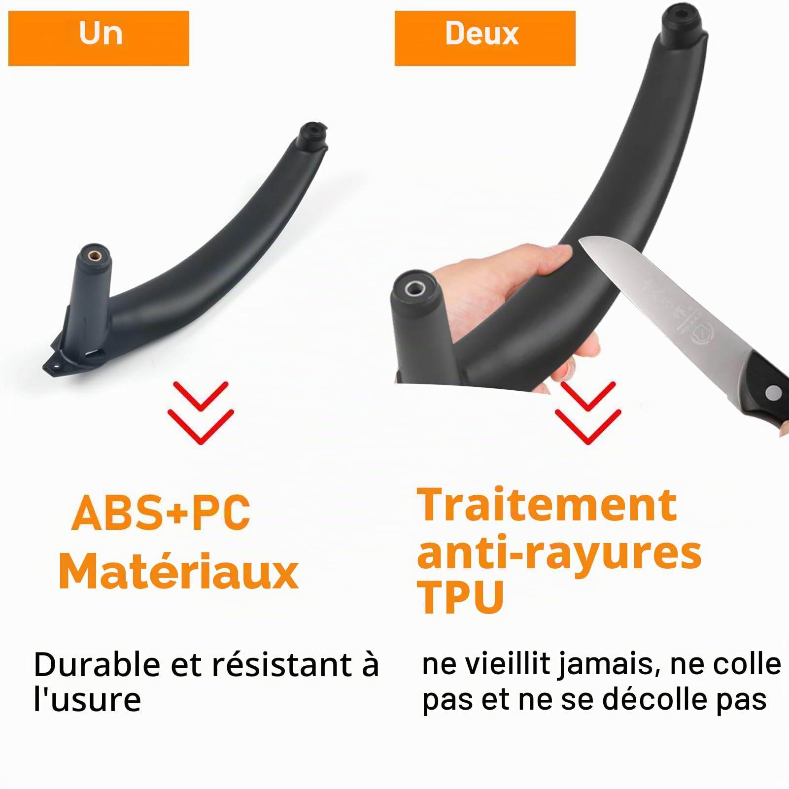 3 PCS Compatible avec Poignee bmw X5 E70 2008-2013,X6 E71/E72 | Poignee de Porte Interieur Gauche + Poignée Droite X5 E70/X6 E71 E72 Poignee Interieure-Noir