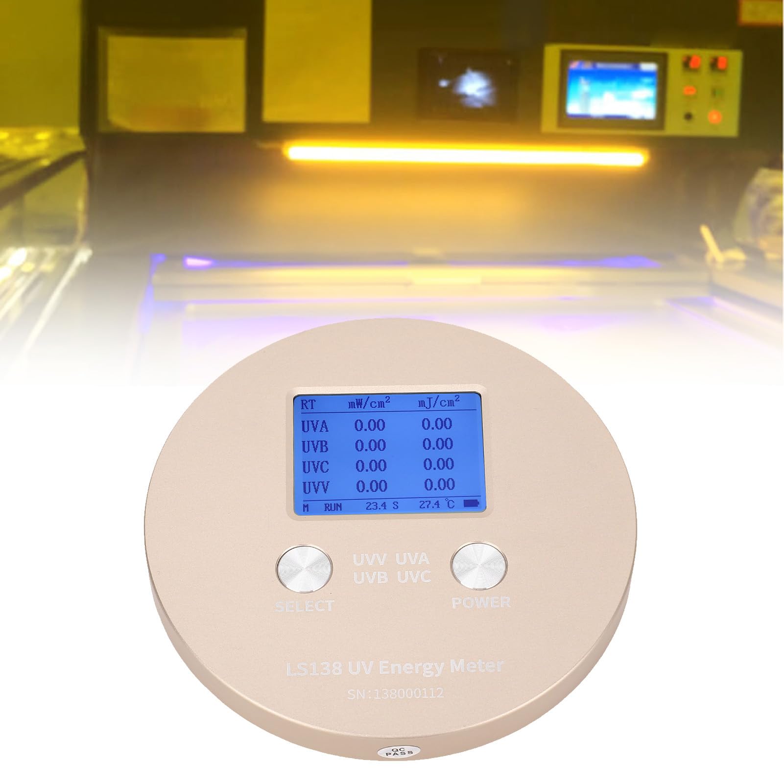 Medidor de índice Ultra Violet, LS138 Smart Ultra Violet Meter Power Meder 230-445NM para UVA UVB UVC UVV
