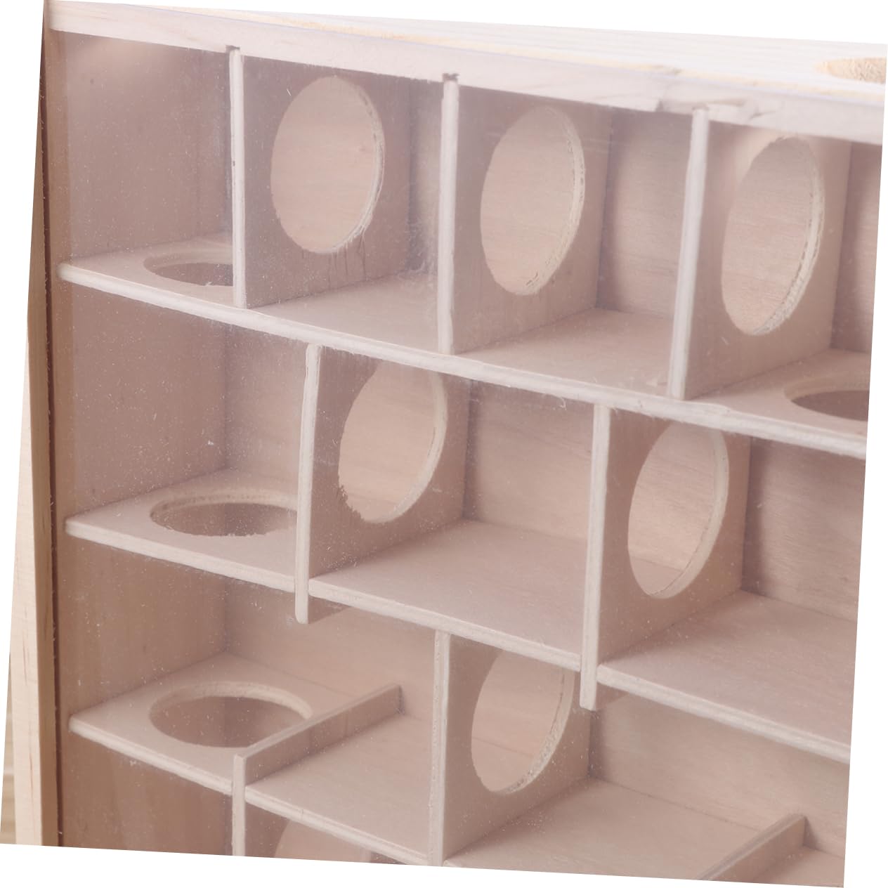 Toddmomy Holz Maze Tunnel für Hamster Natürliches Holzspielzeug für Kleine Haustiere Aktivitätsspielzeug für Zwerghamster und Mäuse Fördert Bewegung und Geeignet für Hamsterkäfige