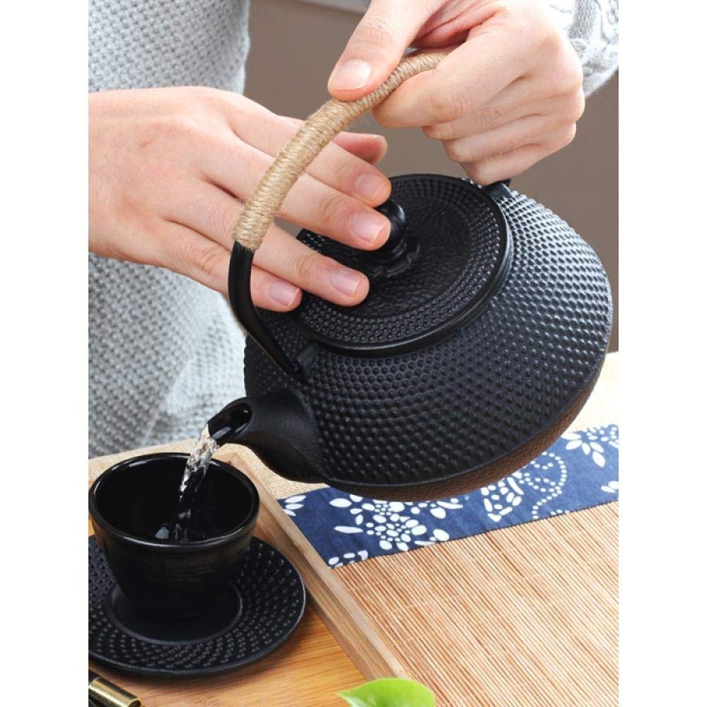 Teiera in ghisa Bollitori per piano cottura Pentola in ferro Ghisa Tè in ferro Teiera Teiera Tè bollito Pentola per acqua Pentola in ferro Artefatto Pentola in ghisa ， Bollitore leggero Comfortable