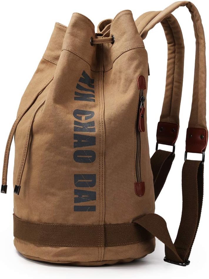 🔥 Crazy Deals XINCADA Canvas Backpack High Density Rucksack Travel Bags School Backpack Laptop Bag for Men Outdoor Hiking Backpacks