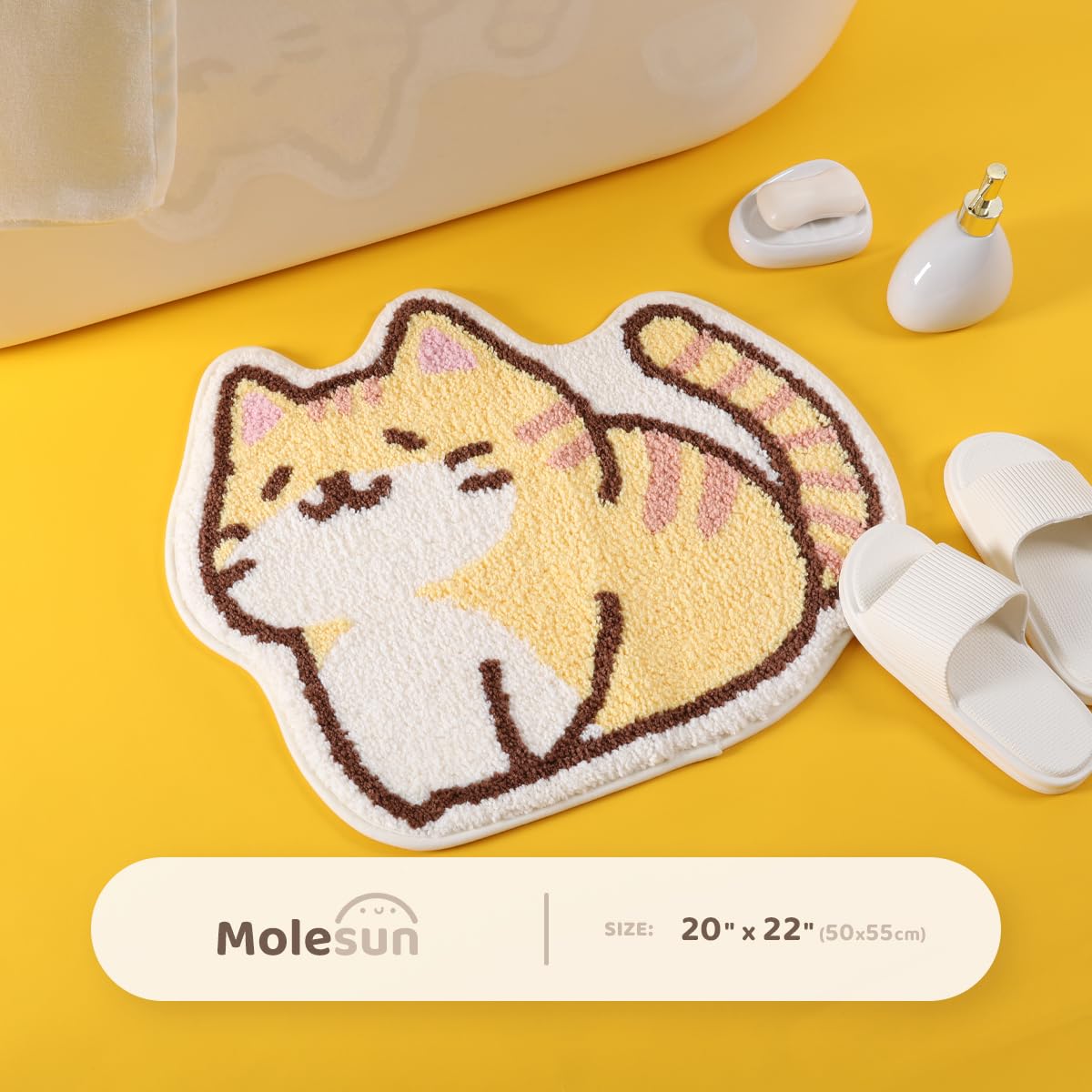 Molesun Cat Bathroom Rug Animal Bath Mat - Image 2