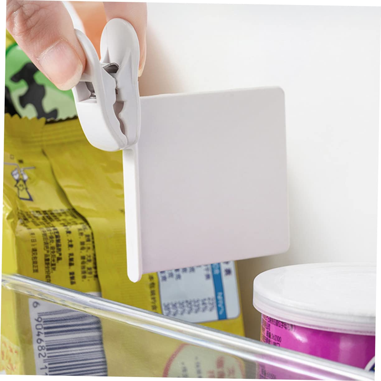 Divisori Frigo Compatti in ABS per Frigorifero e Congelatore Domestico, Set da 8 Pezzi, Separatori Organizzatori Salvaspazio per Cucina Quotidiana