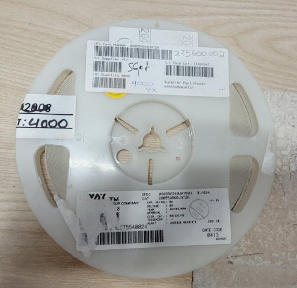 (4000 PCS) 08055A560JAT2A AVX Compatible with Cap CER 56PF 50V C0G/NP0 0805