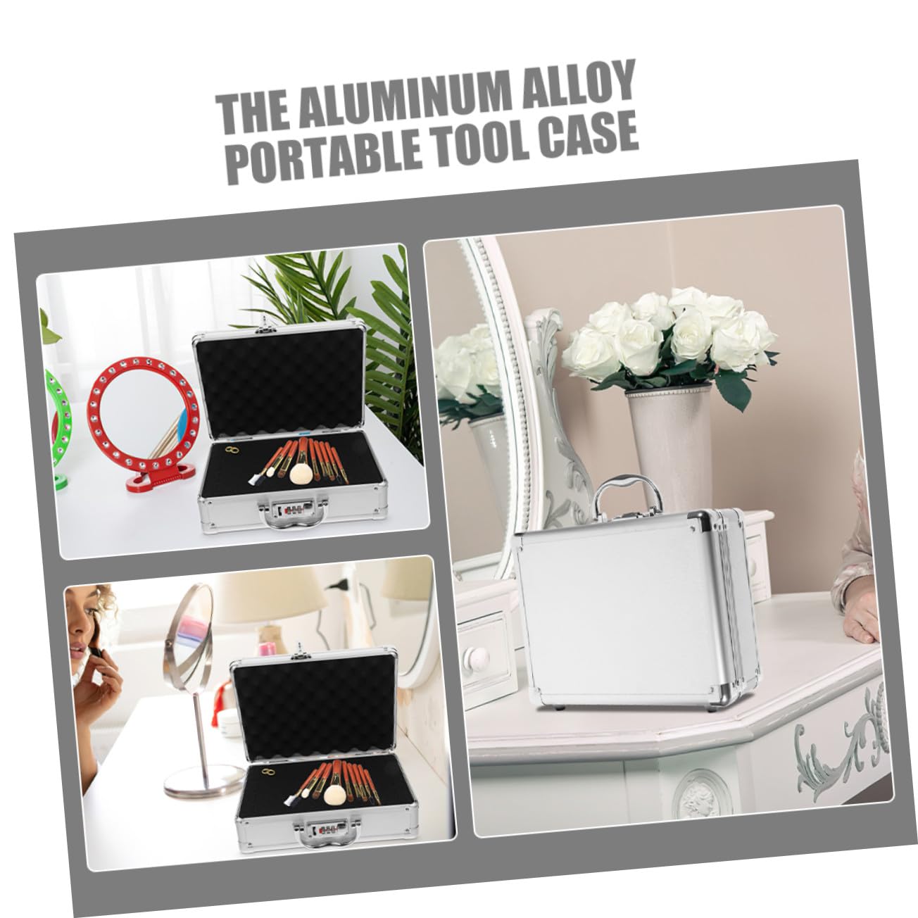 Ipetboom Cassetta Attrezzi Alluminio Organizer Portatile Contenitore Portautensili Resistente per Impieghi Gravosi