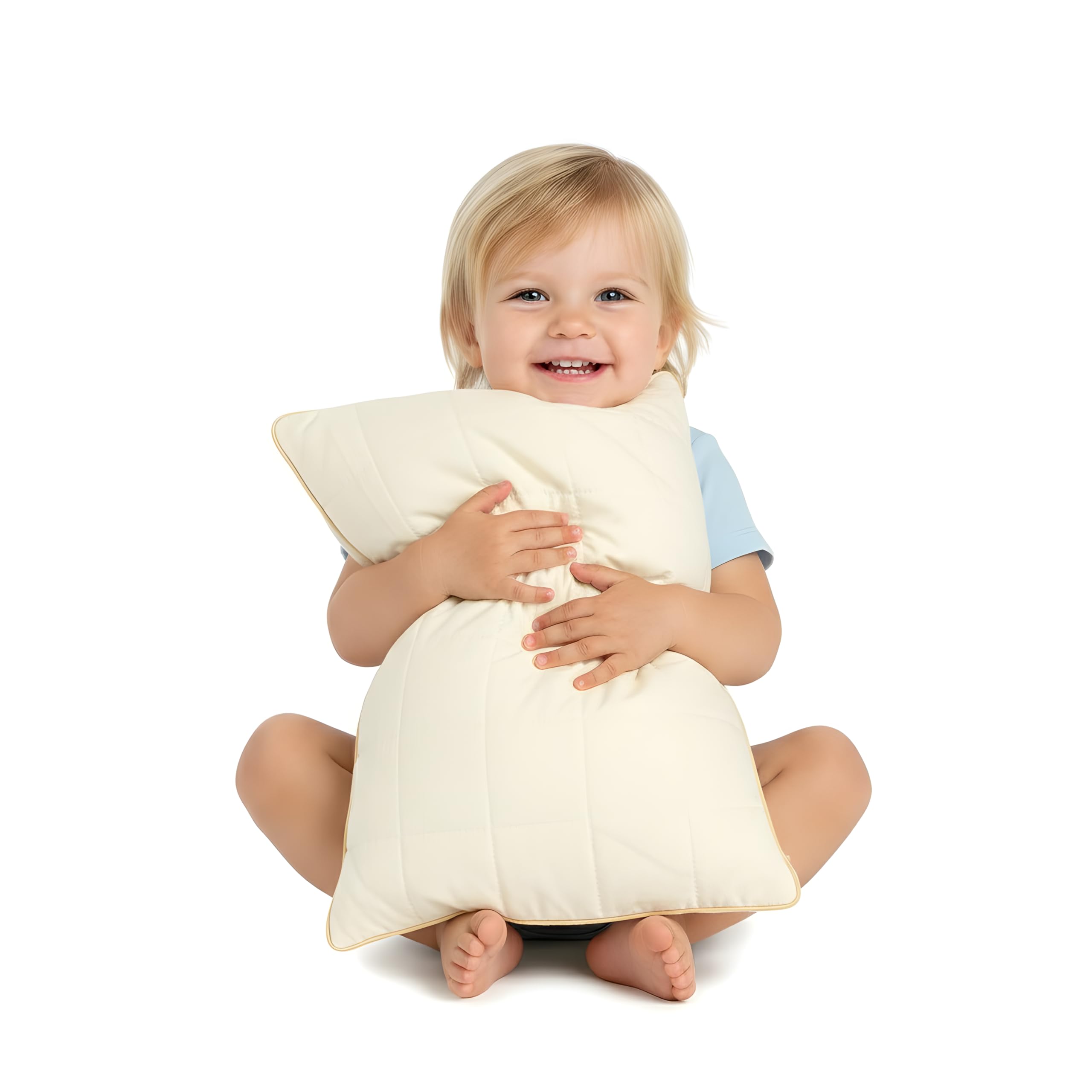 Vitapur Oreiller pour Jeunes Enfants, 40x60cm - 100% Coton Naturel - Doux, Réglable en Hauteur, Lavable, Hypoallergénique, Certifié Oekotex-100 - pour 12 Mois et Plus