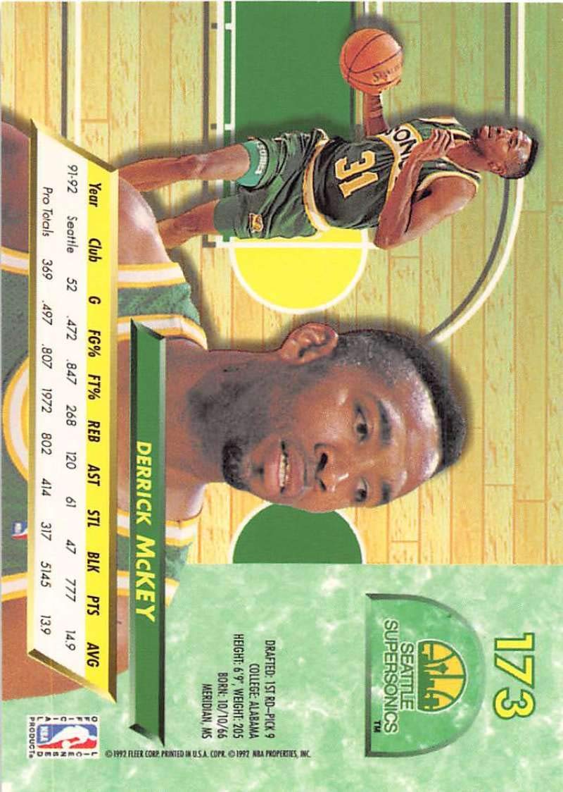 Amazon.com: 1992-93 Fleer Ultra Series 1 Basketball #173 Derrick