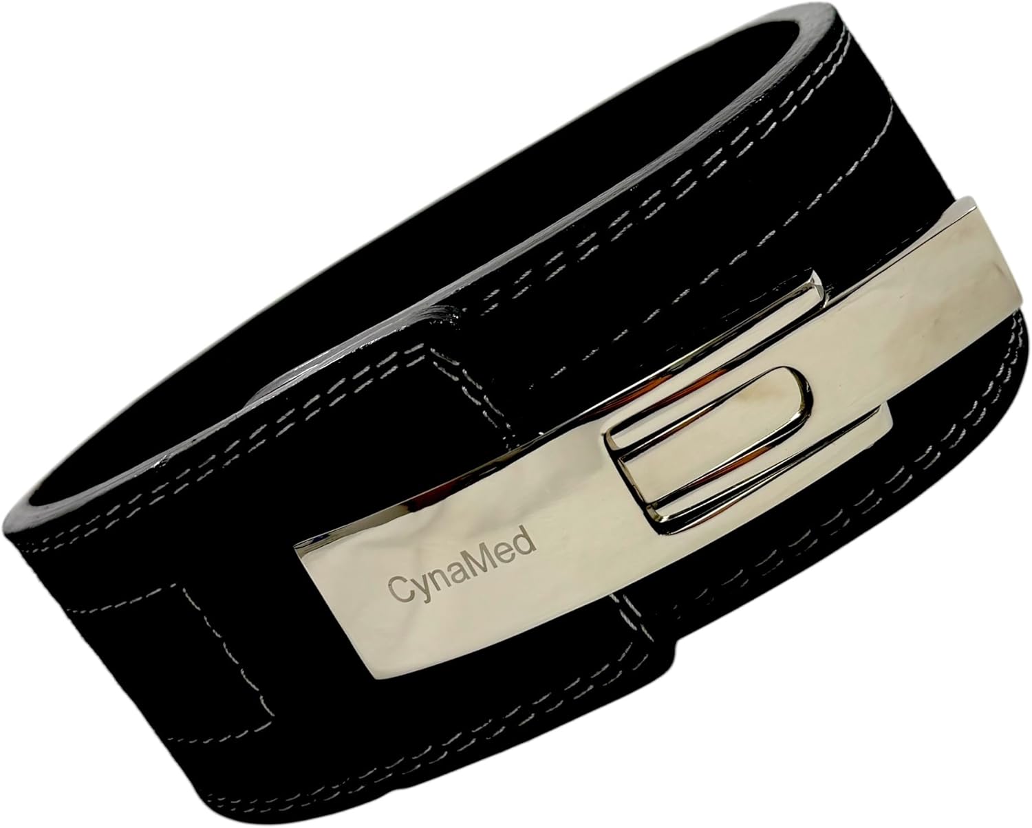 Black Weight Lifting Belt with Ajustable Buckle, 4" Wide & 10mm Thickness | for Powerlifting and Gym (1 Count)