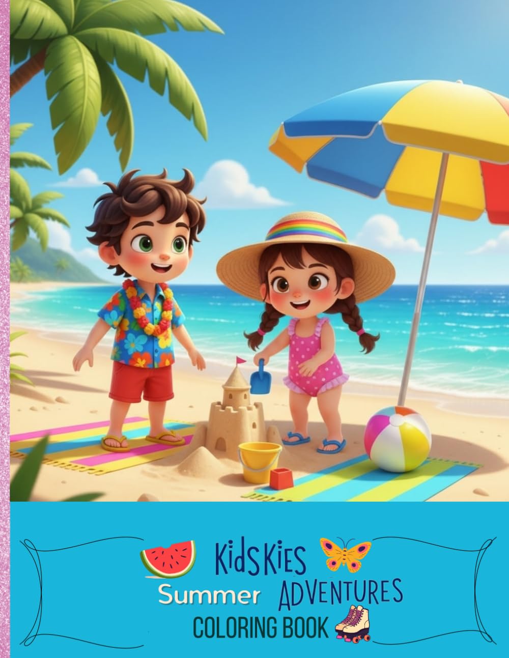 KidSkies Summer Adventures: From Sunshine to Starry Nights—Playful Summer Days in a Whimsical Coloring Book for Kids