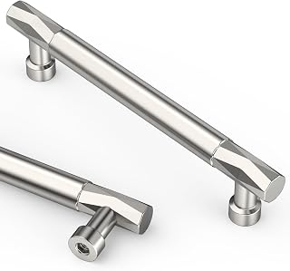 Asidrama 10 Pack 5 Inch(128mm) Brushed Satin Nickel Kitchen Cabinet Handles, Cabinet Pulls Kitchen Cabinet Hardware for Cupboard Drawer Pulls