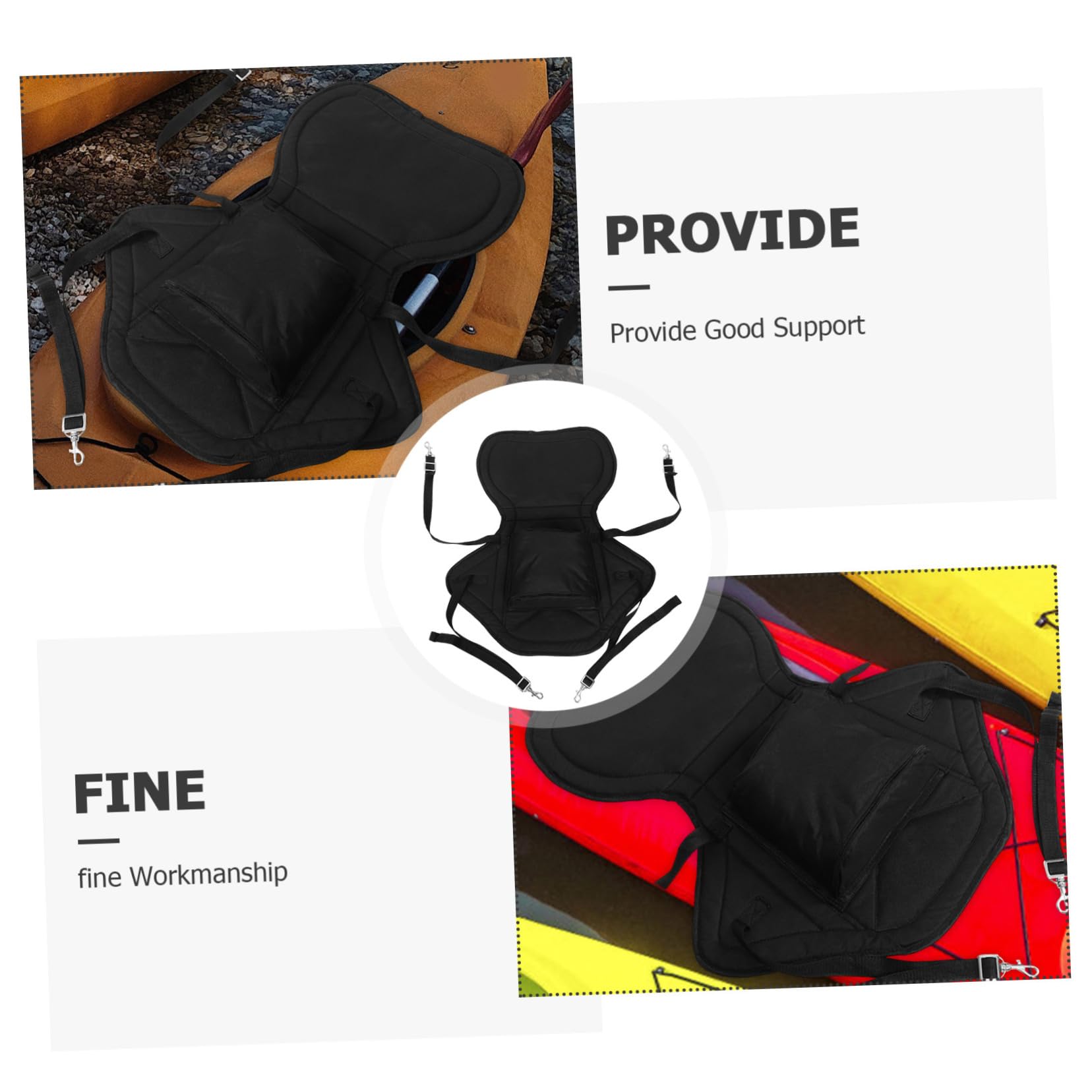 SUPVOX Asiento Hinchable para Kayak Diseño Ergonómico y Tela Oxford, Cojín de Respaldo Portátil Reutilizable para Actividades al Aire Libre