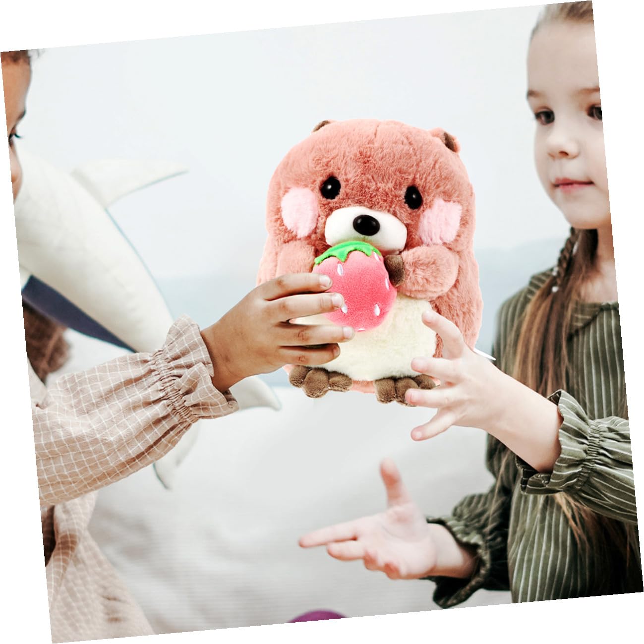Muñeco y PP Cotton Rosa de Peluche de Felpa 1 Pieza de Marmota | Detalles Finos, Tacto Suave y Abrazable, Resistente Deformación, Decoración para Hogar y Coche