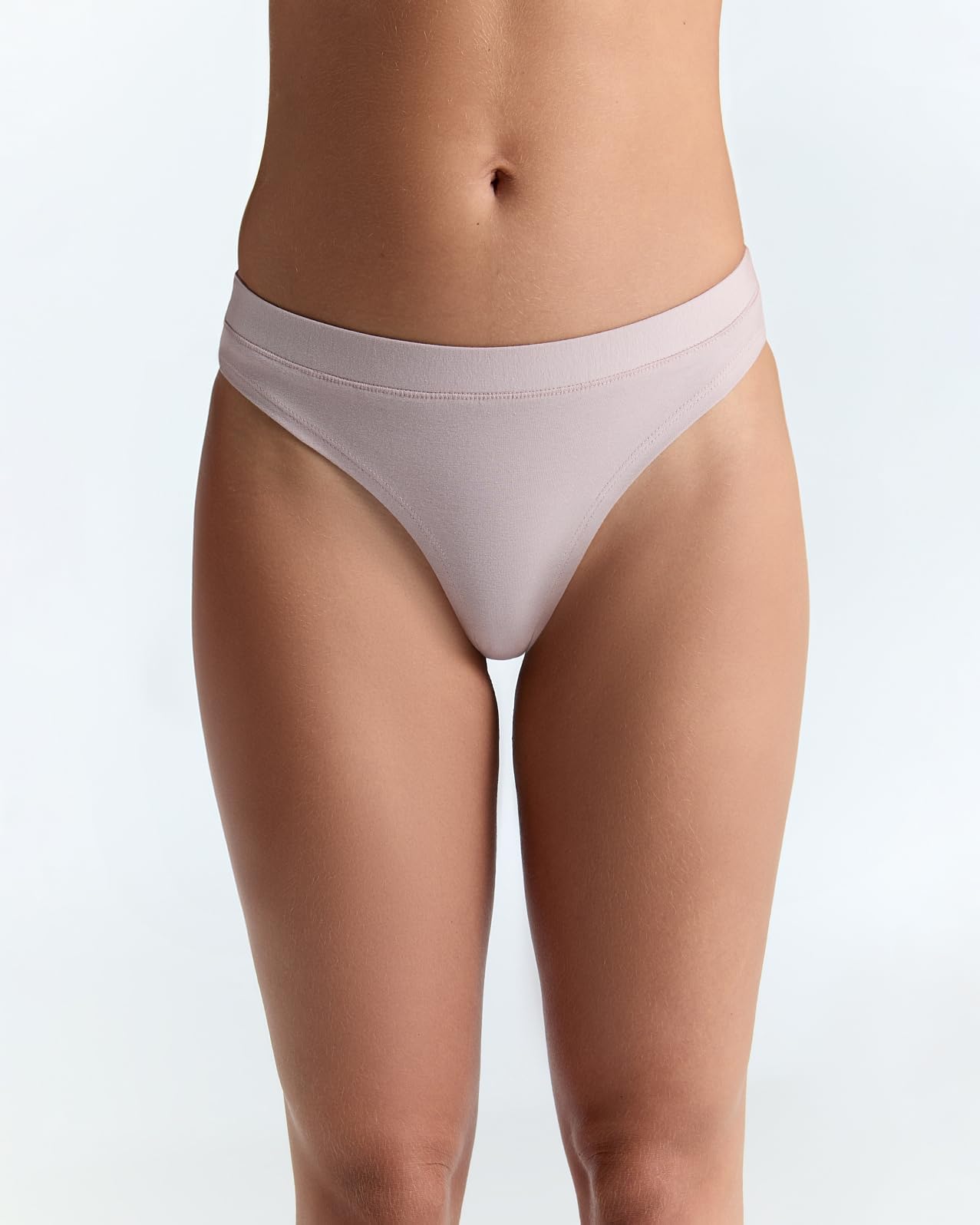 Tanga de mujer de corte alto de algodón orgánico con cintura ancha y elástica, certificado GOTS