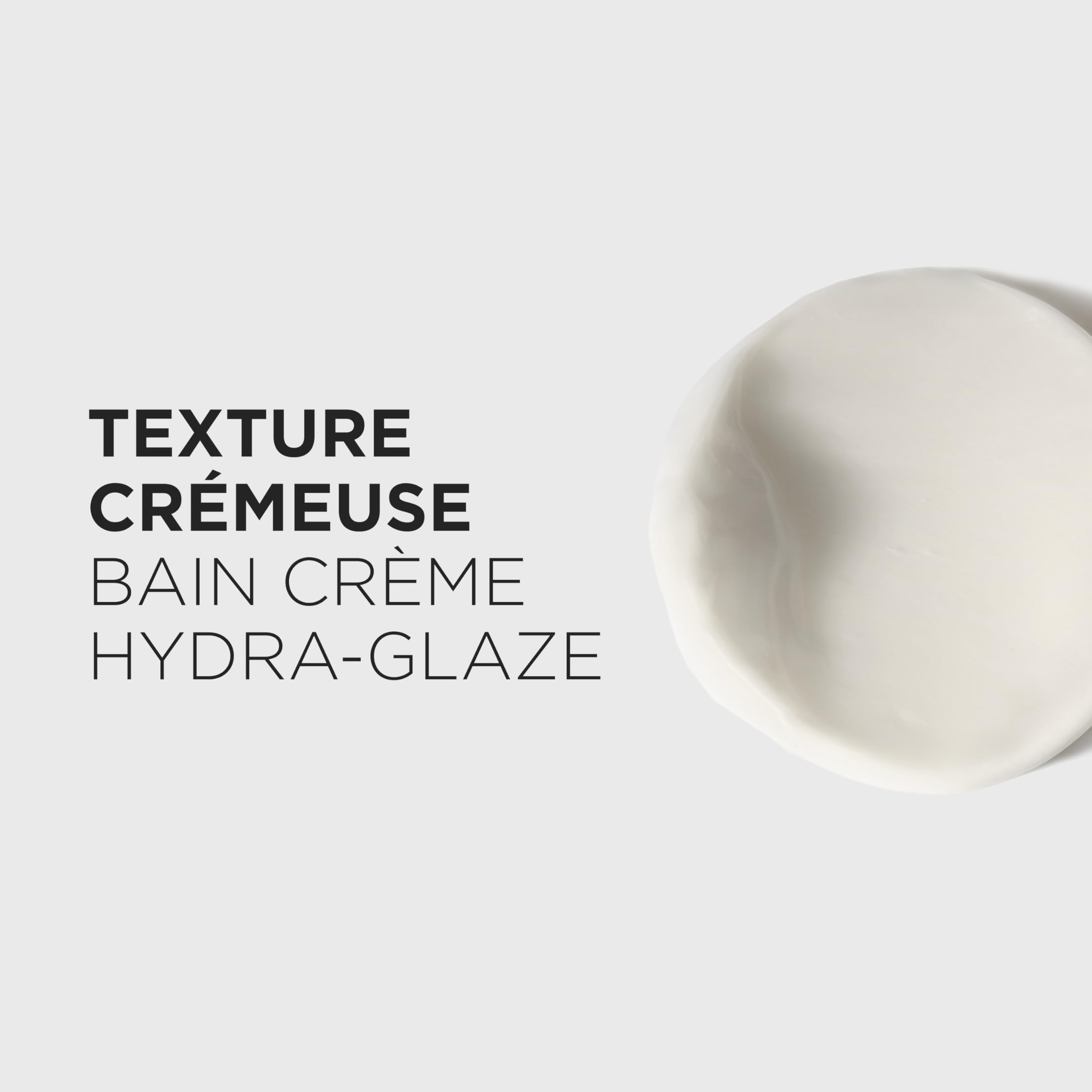 KÉRASTASE Gloss Absolu - Bain Hydra-Glaze - Shampoing Crème Hydra-Illuminant et Anti-Frisottis - Acide Hyaluronique, Glycolique et Huile de Rose - Cheveux Épais Sujets aux Frisottis