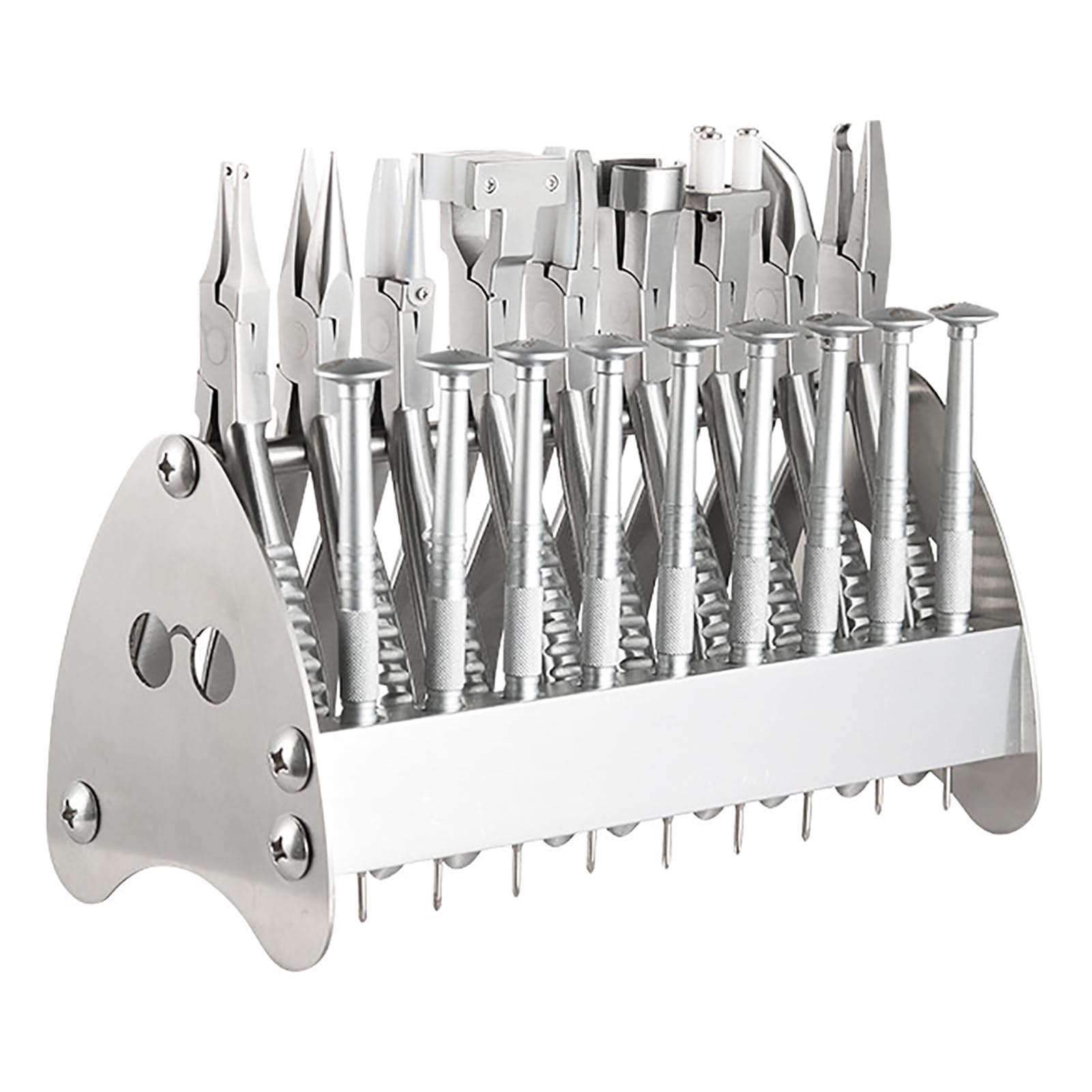 Optische Brillen-Reparaturwerkzeuge, Brillengestell-Reparatur-Schraubendreher-Set Mit 9 Zangen Und 9 Schraubendrehern Und Aufbewahrungsregal, Tragbar Und Robust, Für Einzelpersonen
