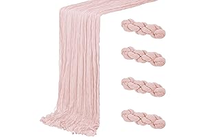 4 Pack Pink Cheesecloth Table Runners