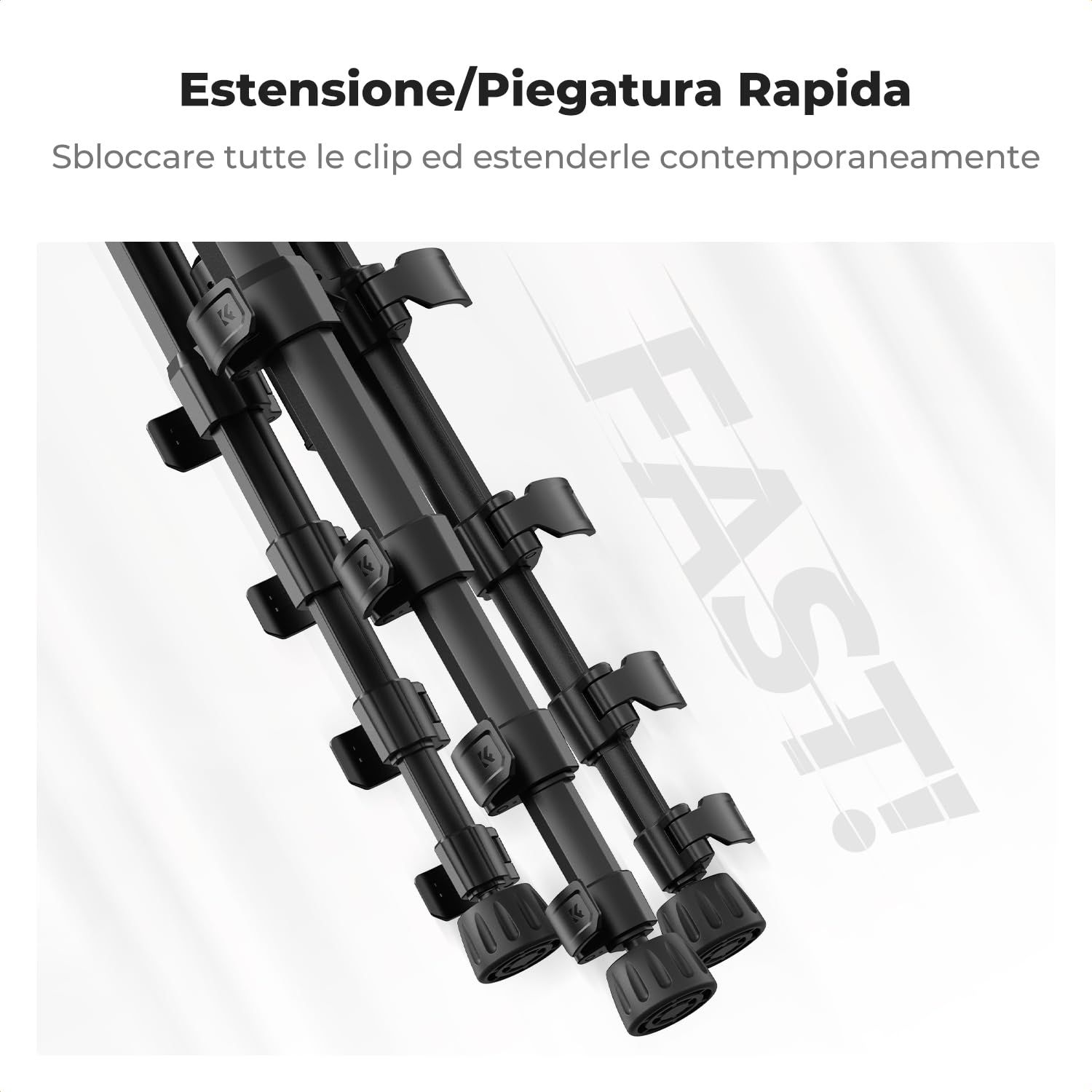 K&F CONCEPT Treppiede Fotocamera e Smartphone 48-190cm, Cavalletto Leggero in Alluminio S255A3+BV01 con Telecomando Bluetooth, Tripod Camera Portatile e Compatto per DSLR/Cellulari/Ipad/Live Streaming