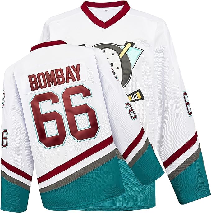 PSOOOMighty Ducks Movie Hockey Jersey 90S Hip Hop Adults Clothing for Party, Stitched Letters and Numbers