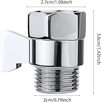 Vista 2 de Válvula de cierre de ducha, cabezal de ducha, restrictor de flujo de ducha, válvula de control de flujo de ducha, válvula de cierre de latón