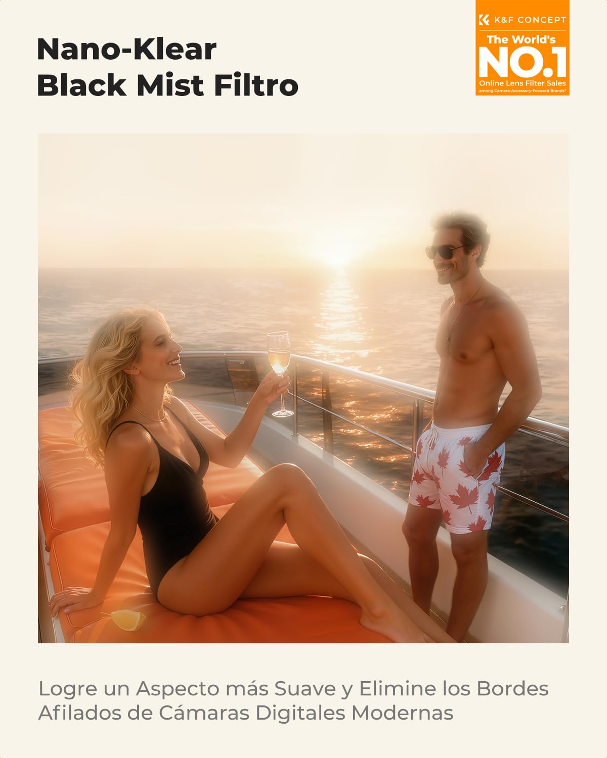 K&F CONCEPT Nano-Klear Filtro Black Diffusion 1, Filtro Black Mist 1 Ultrafino Macro de Vidrio Óptico con Nano Revestimiento con 3Pcs Paño Limpieza Microfibra