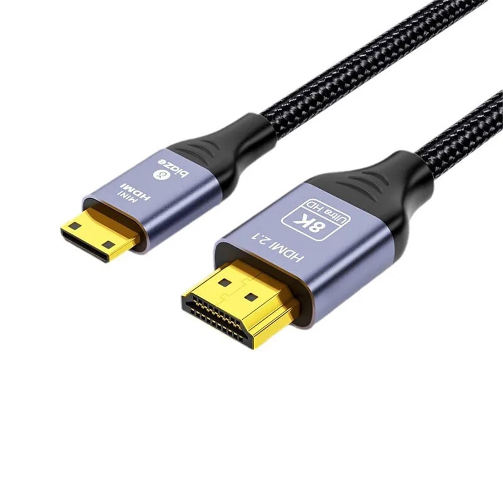 UHD 8K Mini HDMI kabel kompatybilny z HDMI 0,5 m, 1 m, 3 m, HDMI 2,1 V, do aparatu, TV, tabletu, obsługa 4K 5K Micro HD eARC HDR10 HDCP (8K Mini HD-HDMI, 5 m)