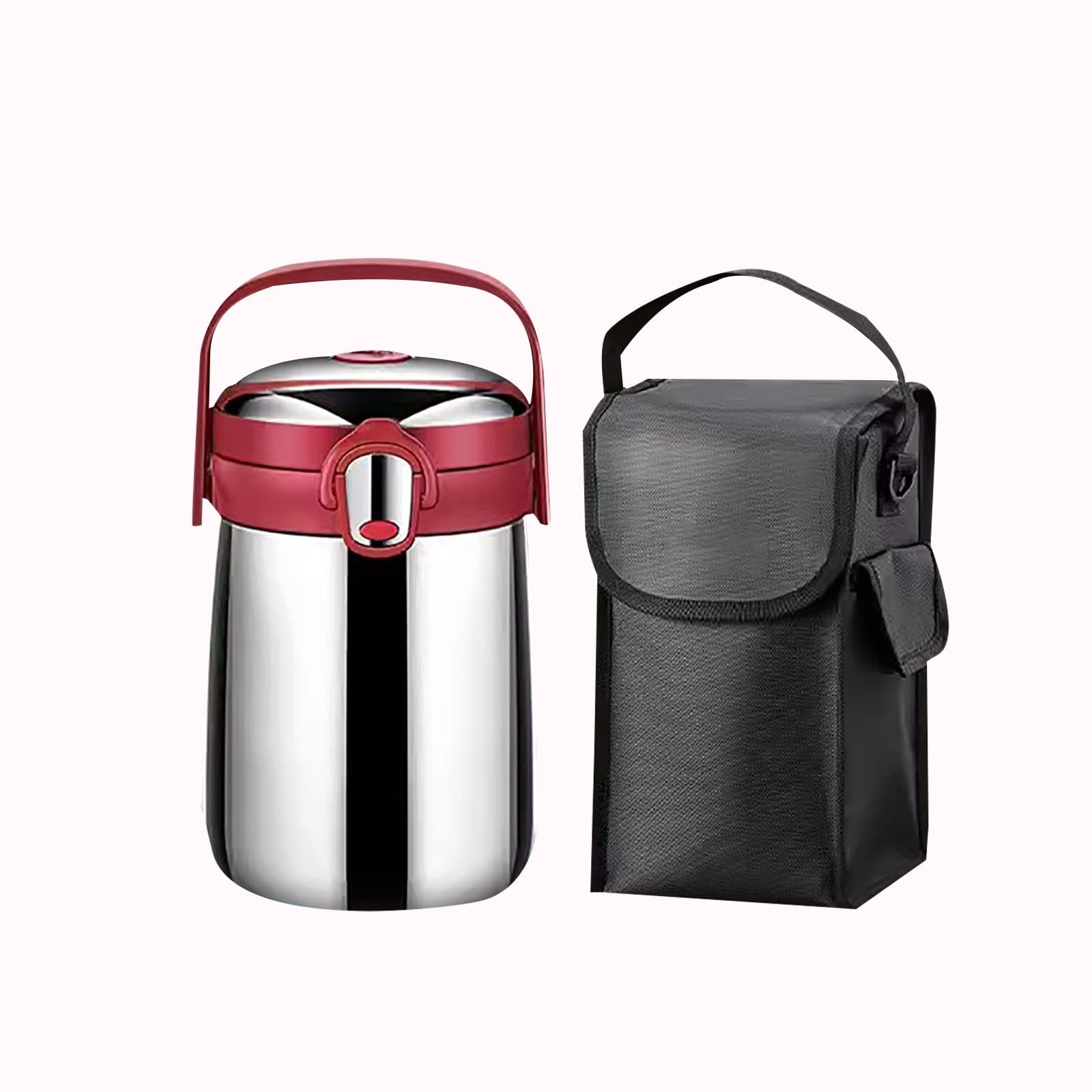 Lonchera, Fiambrera Apilables de Acero Inoxidable, a Prueba de Fugas, Aisladas y a Prueba de Quemaduras, Fáciles de Llevar para Viajar, Trabajar(Silver,Small)