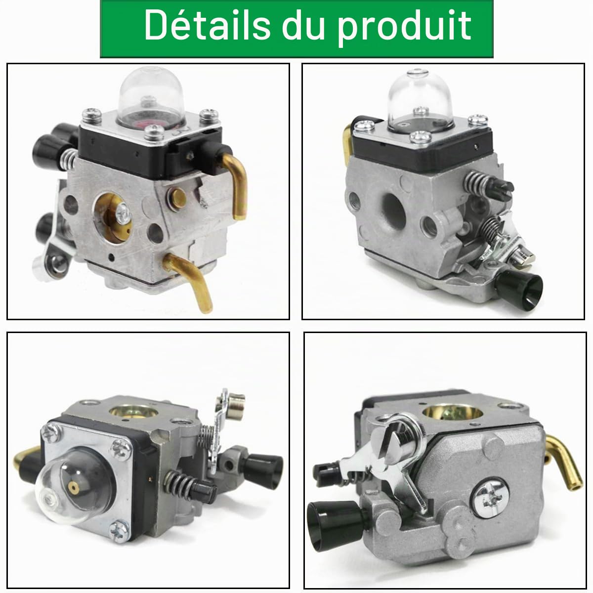 ZAMDOE Carburateur pour STIHL HS75 HS80 HS85 et ZAMA C1Q-S42C C1QS42C | 42261200604 Carburateur pour moteurs de débroussailleuse et taille-haies avec filtre à air filtre à carburant bougie