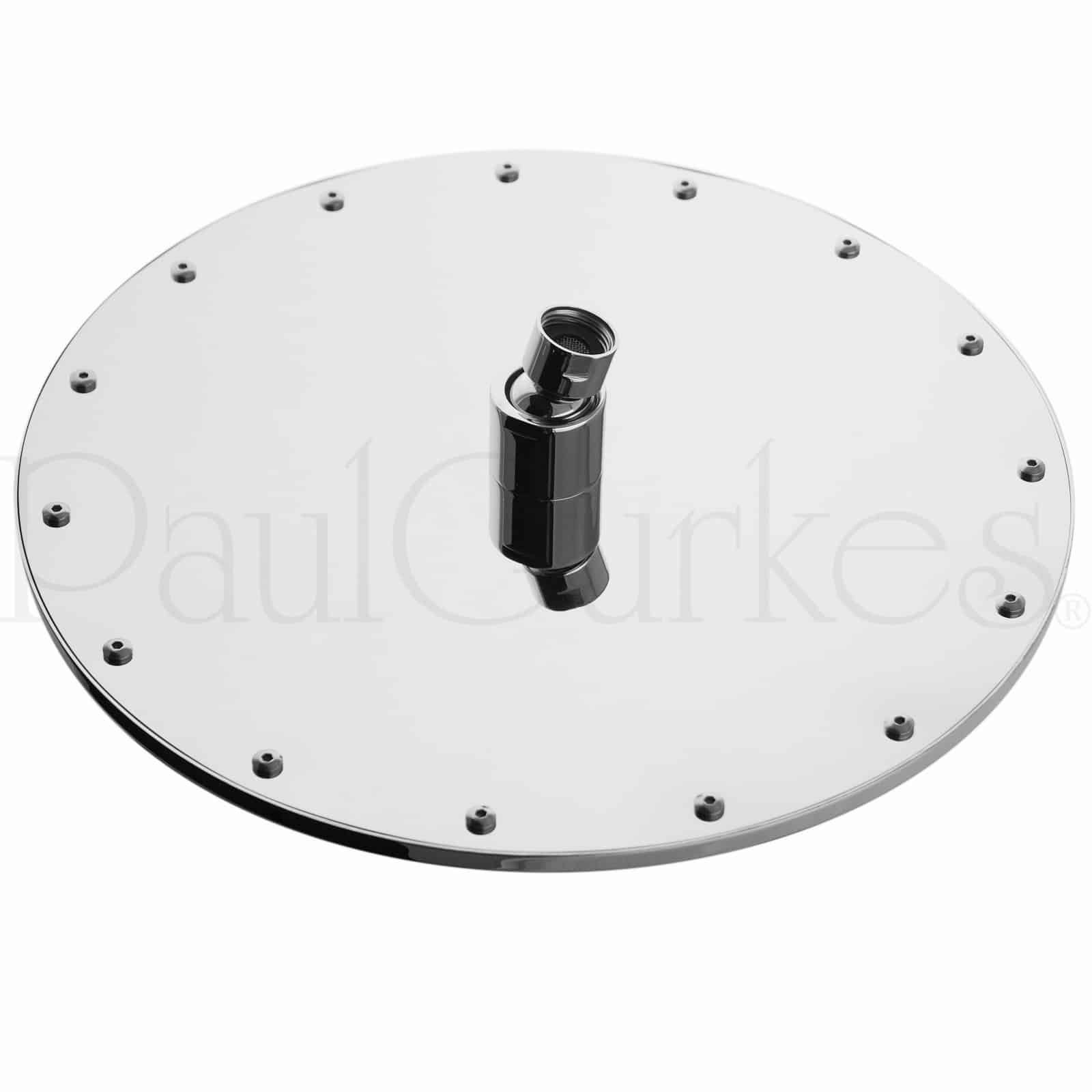 Sistema de Ducha Empotrado Completo con Barra de Ducha, Latón Cromado, Cabezal Redondo 30 cm, Montaje en Pared