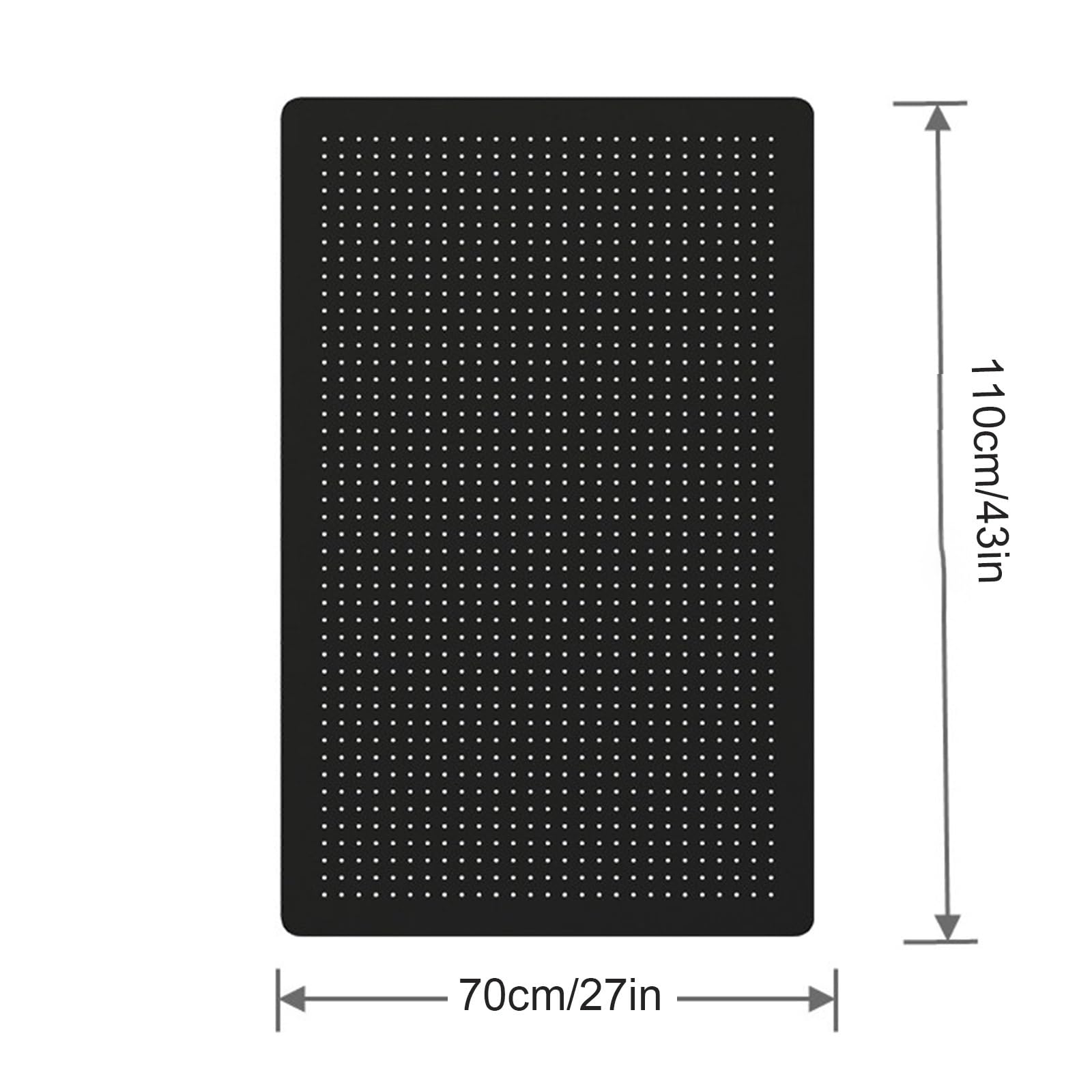 Wszechstronna czarna tablica na biurko 70 x 110 cm, idealna do kuchni, łazienek i wejść, konfigurowalne rozwiązanie do przechowywania do domu i biura